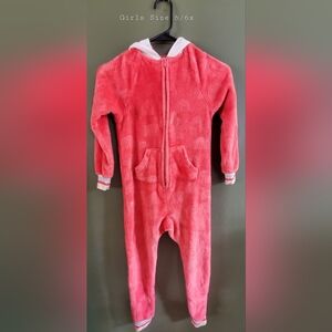 Cat & Jack Rainbow Hooded Girls Pajamas - Size 6/6x